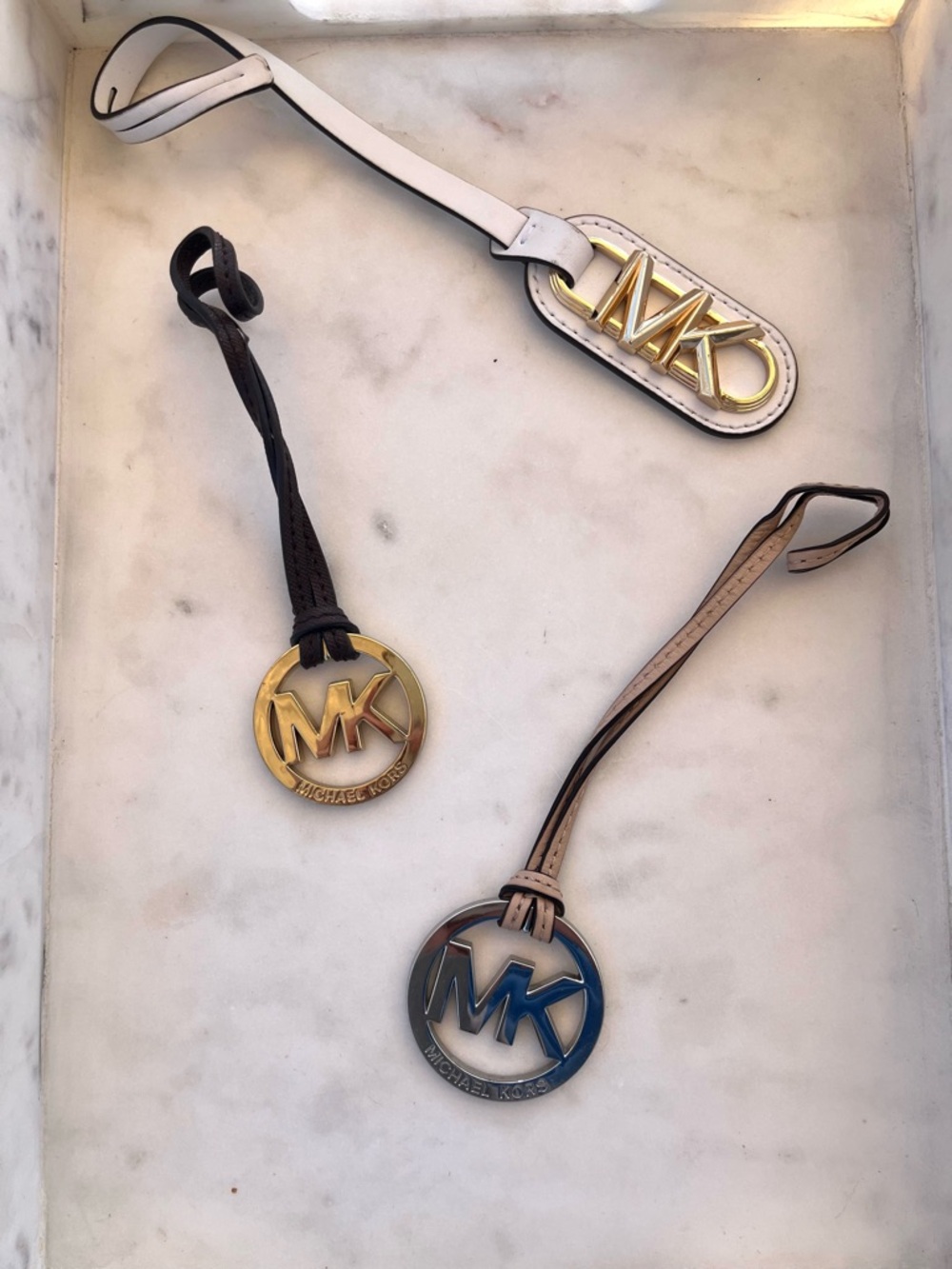 🔥 ALL 3 🔥 MICHAEL KORS Metal Leather Hang Tags